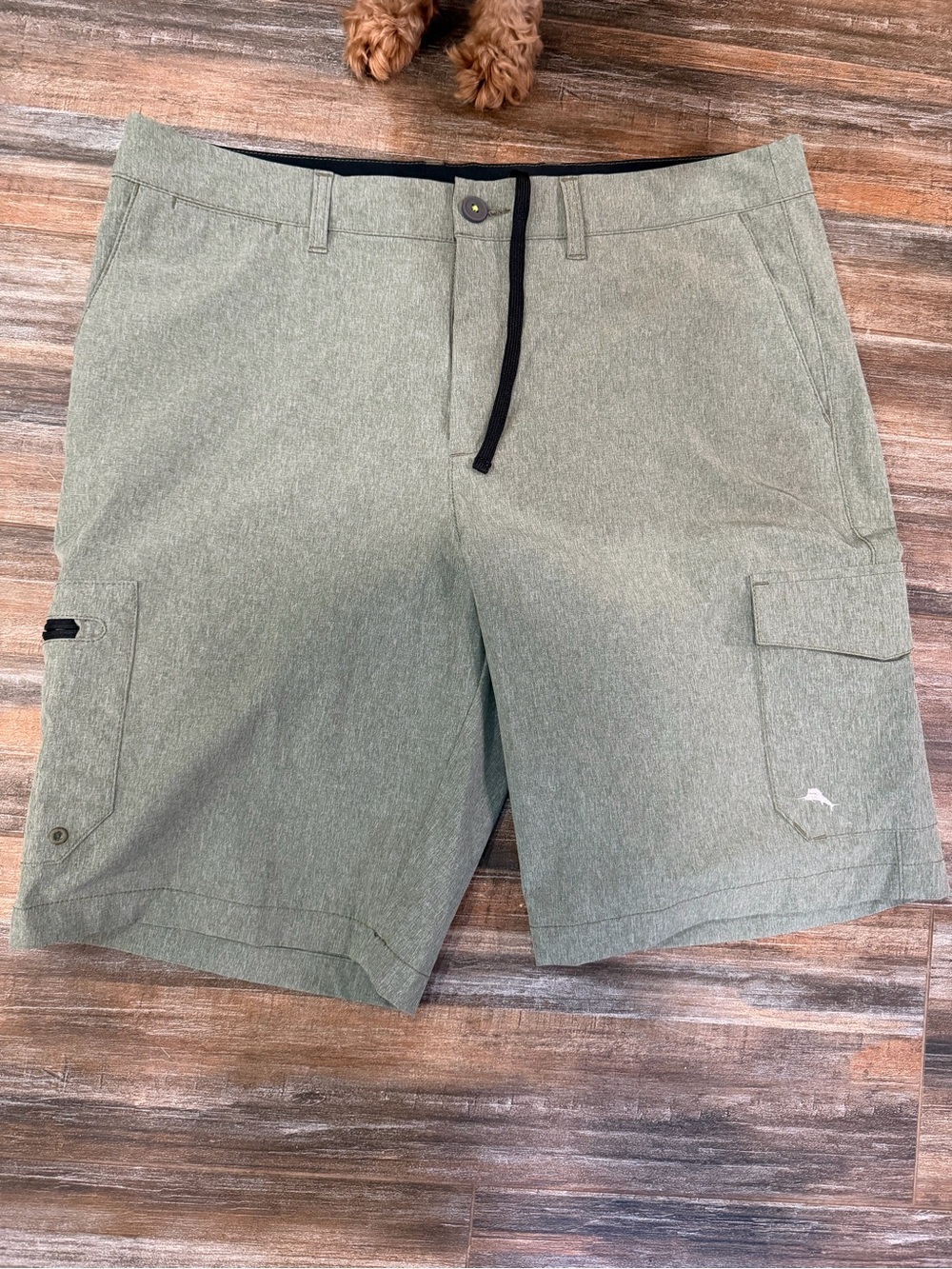 Tommy Bahama Olive Cargo Shorts with Drawstring